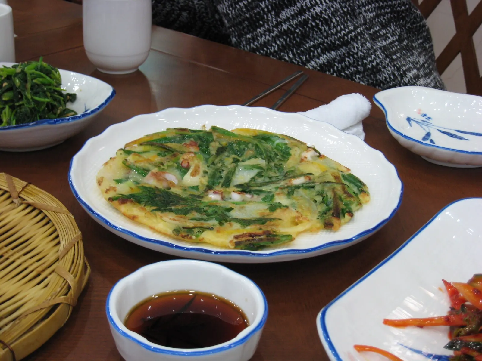 Haemul Pajeon (seafood vegetable pancake)