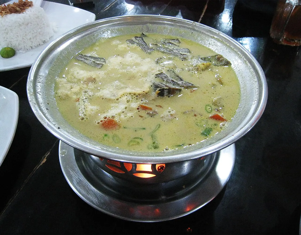 A bowl of Soto Betawi, Jakarta beef soup