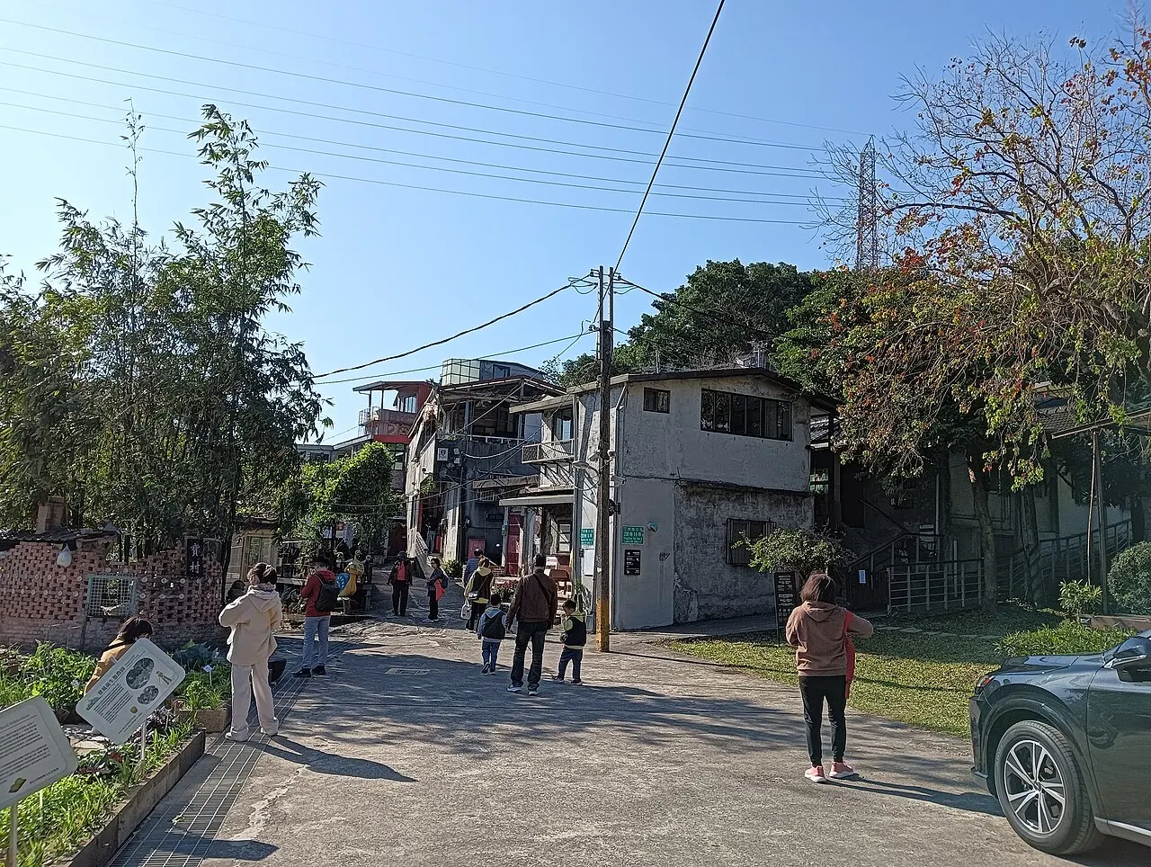 A lane winding through Treasure Hill Artist Village, Taipei