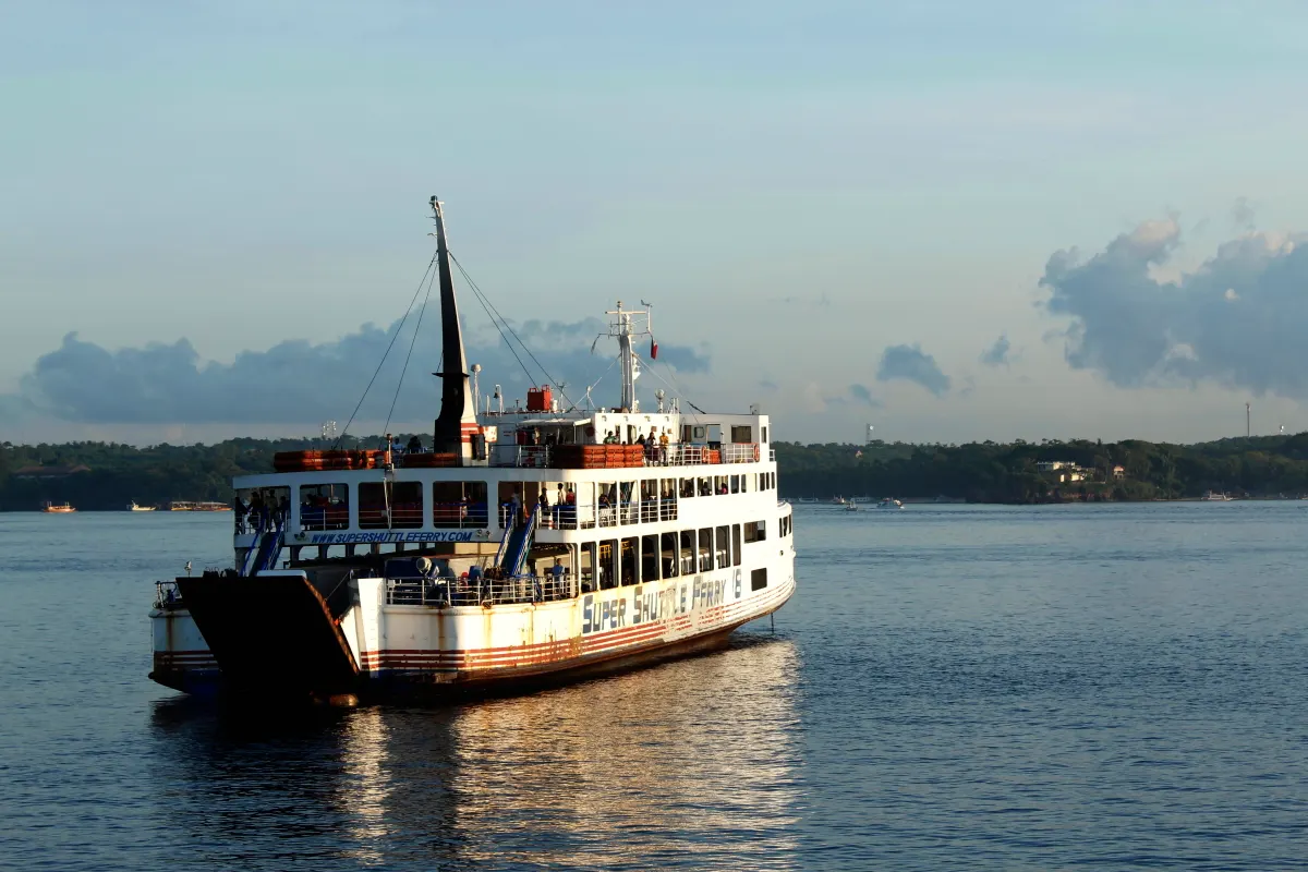 A passenger ferry leaving Batangas Port