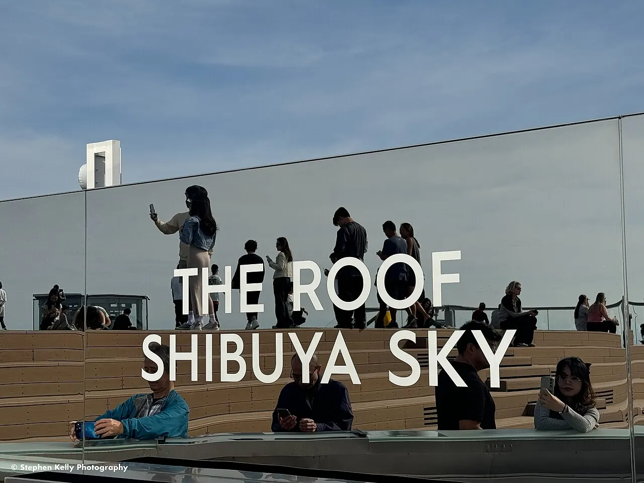 The rooftop deck of Shibuya Sky
