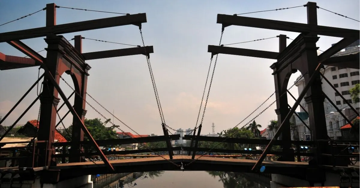 Kota Intan drawbridge, a Dutch-era bridge in Kota Tua Jakarta