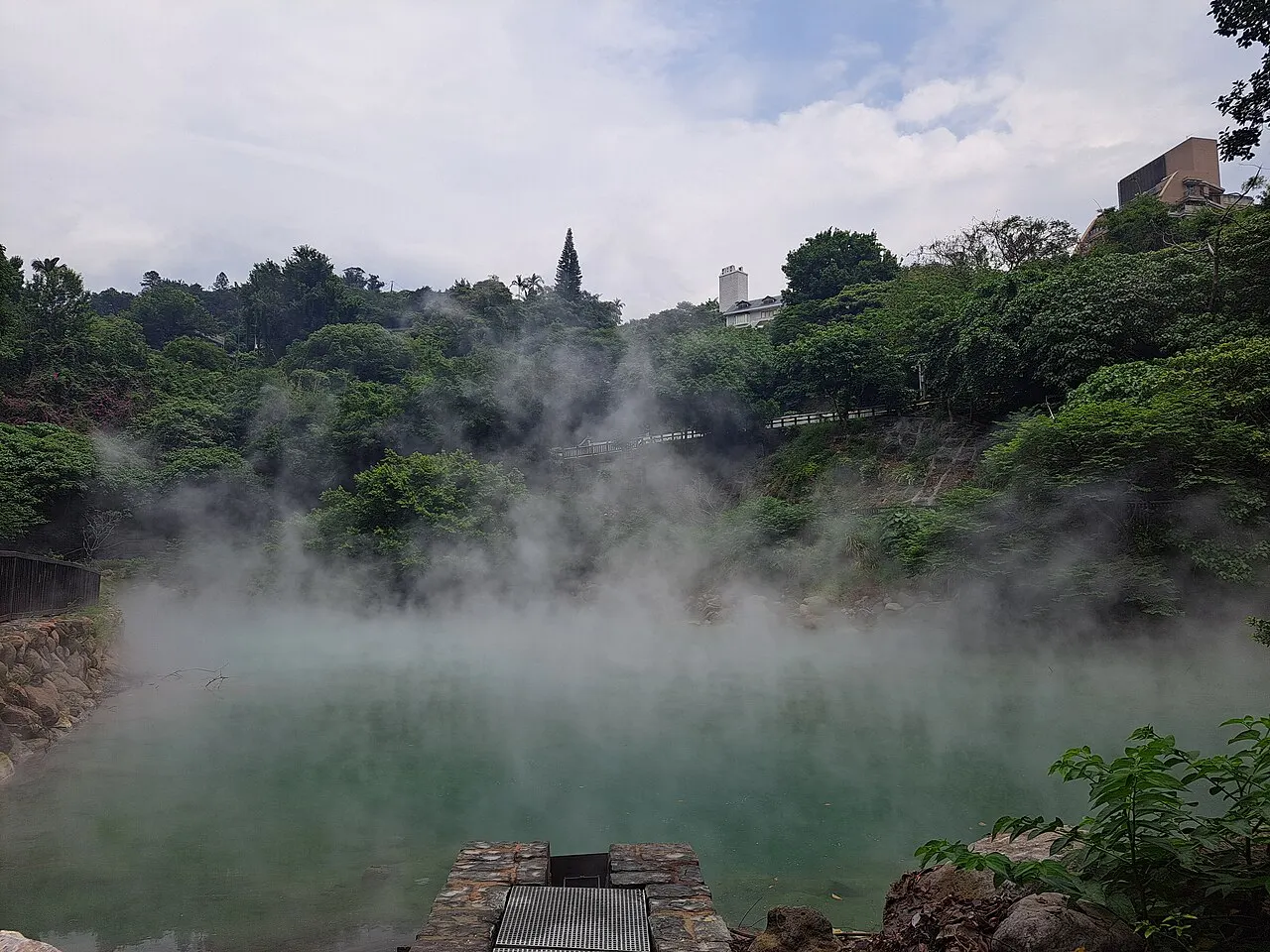 Steam rising from Beitou Thermal Valley, Taipei