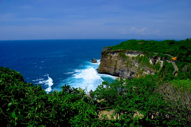 Cliffs and surf at Uluwatu, Bali