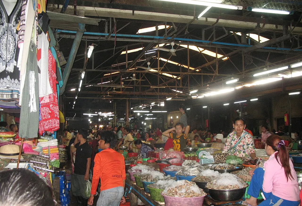 Stalls inside the Old Market (Psar Chas), Siem Reap
