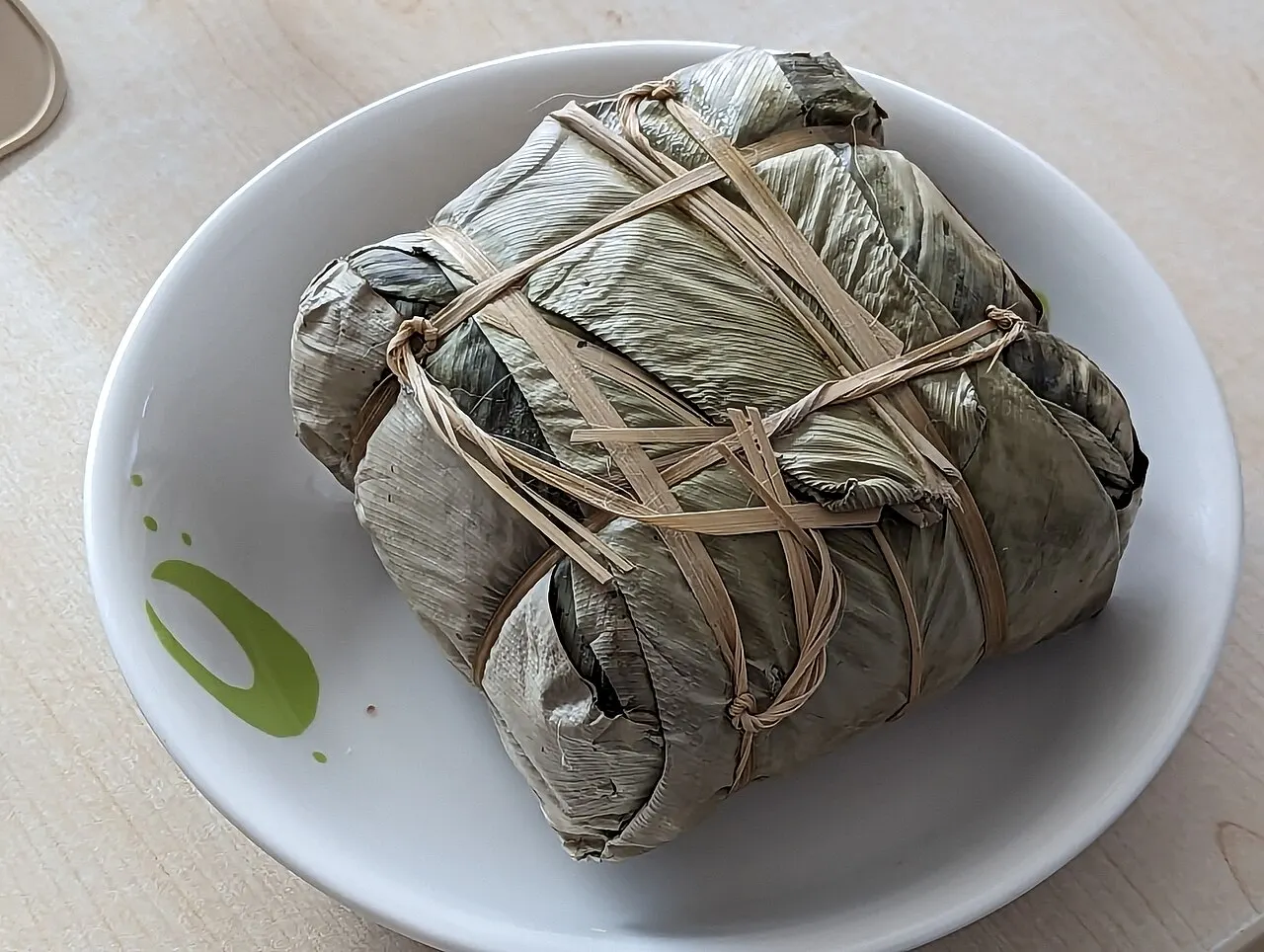 Bánh chưng, the Vietnamese square sticky rice cake eaten at Lunar New Year