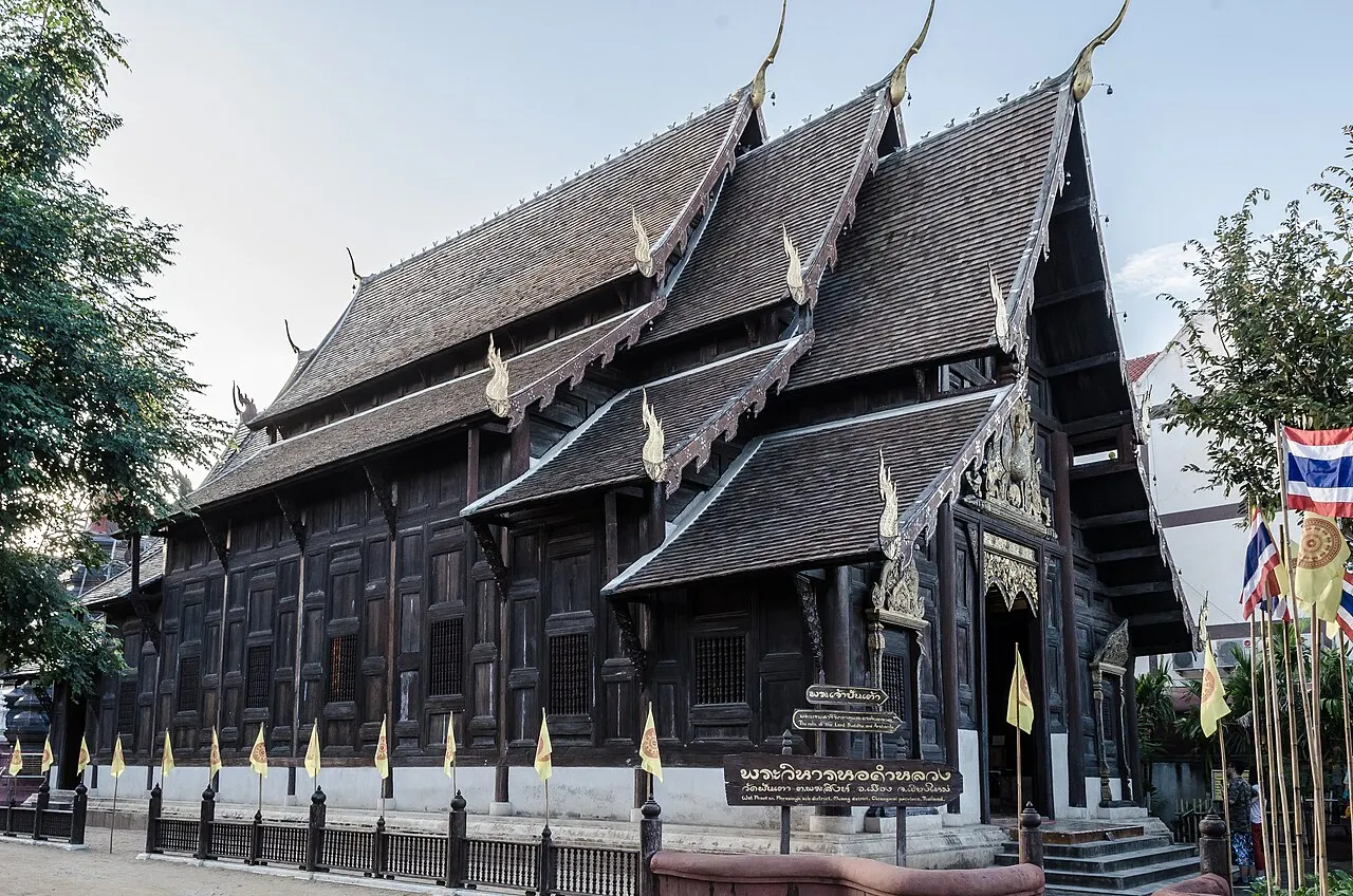 The wooden viharn of Wat Phan Tao, Chiang Mai