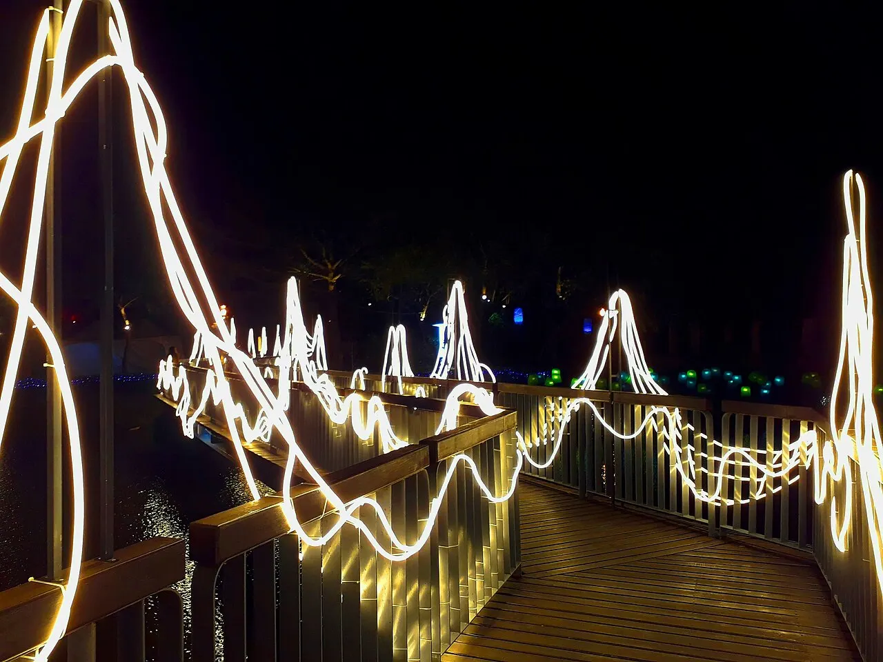 A light installation at the Yuejin Lantern Festival, Yanshui