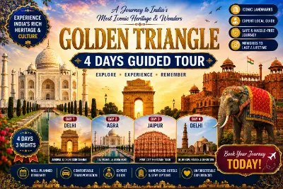 Golden Triangle 4 Days Guided Private Tour